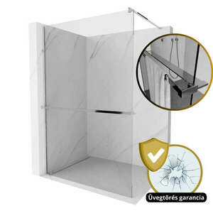 HD Arlo+ Walk-In zuhanyfal, 100x200 cm, 8 mm vastag vízlepergető... kép