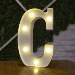 LED világító C betű - 22cm elemes kép