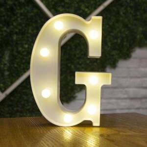 LED világító G betű - 22cm elemes kép