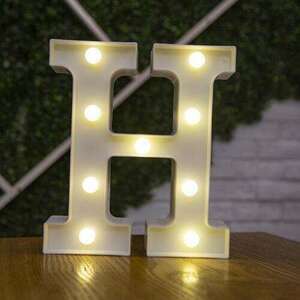 LED világító H betű - 22cm elemes kép