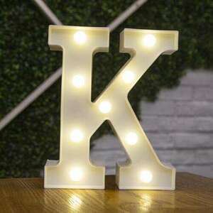 LED világító K betű - 22cm elemes kép