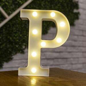 LED világító P betű - 22cm elemes kép