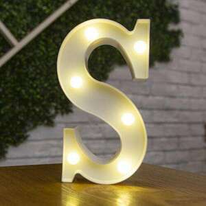LED világító S betű - 22cm elemes kép