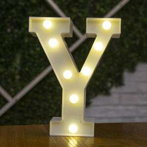 LED világító Y betű - 22cm elemes kép