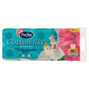 Toalettpapír PERFEX Cotton Like 3 réteg 10 tekercs Baby kép