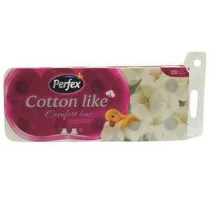 Toalettpapír PERFEX Cotton Comfort Line 3 réteg 10 tekercs kép