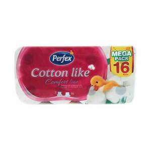 Toalettpapír PERFEX Cotton Comfort Line 3 réteg 16 tekercs kép
