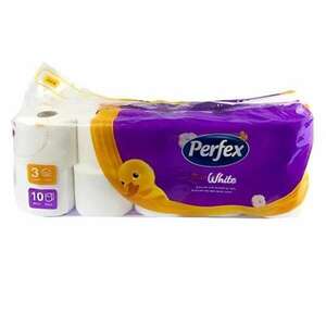 Toalettpapír PERFEX Pure White 3 réteg 10 tekercs kép