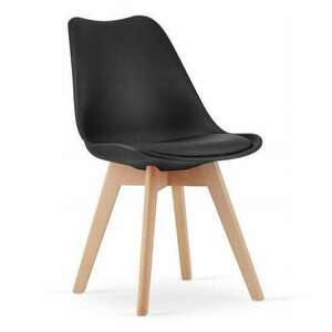 Konyha/nappali szék, Artool, Mark, PP, fa, fekete, 49x43x82 cm kép
