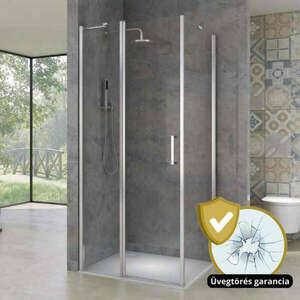 HD London 100x90 aszimmetrikus szögletes nyílóajtós zuhanykabin 6... kép
