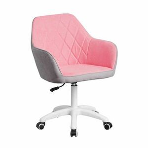 Irodai szék, szövet rózsaszín/szürke/fehér, SANTY kép