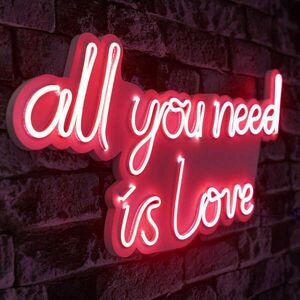 All You Need is Love - Red Dekoratív műanyag LED világítás 60x2x3... kép