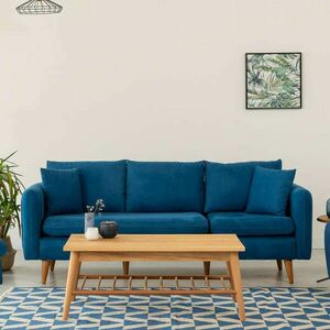 Sofia - Dark Blue 3 Személyes kanapé 215x85x91 Sötétkék kép