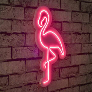 Flamingo - Pink Dekoratív műanyag LED világítás 23x2x42 Rózsaszín kép