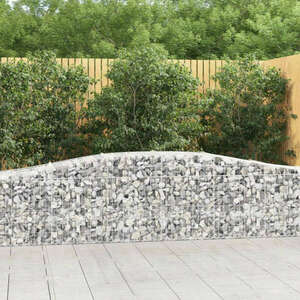 Íves horganyzott vas gabion kosár 400x50x60/80 cm kép