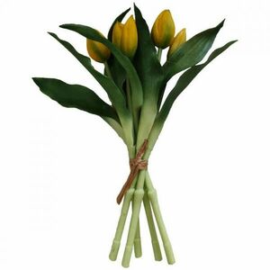db sárga tulipáns csokor 28cm, mint élő tavaszi dísz kép