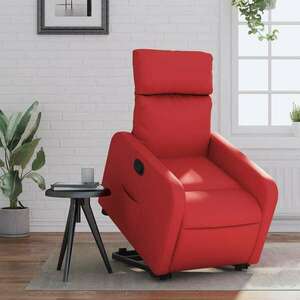 vidaXL piros műbőr felállást segítő dönthető fotel kép