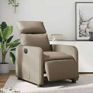 vidaXL kávészínű műbőr elektromos dönthető fotel kép