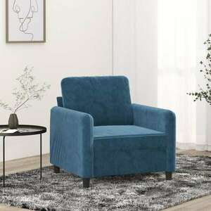 vidaXL kék bársony kanapéfotel 60 cm kép