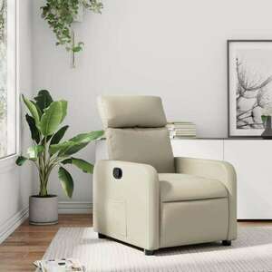 vidaXL krémszínű műbőr dönthető fotel kép