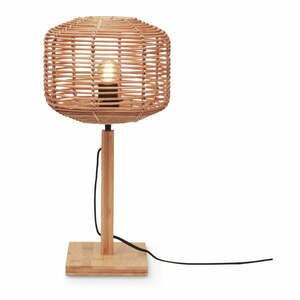 Natúr színű asztali lámpa rattan búrával (magasság 40 cm) Tanami – Good&Mojo kép