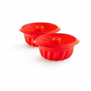 Piros szilikon kuglóf sütőforma, 2 db - Lékué kép