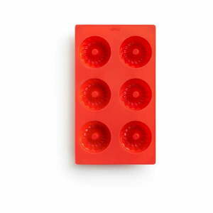 Piros szilikon mini kuglóf sütőforma - Lékué kép