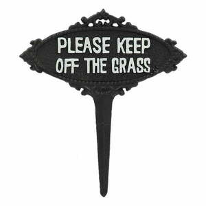Fém kerti leszúrható dekoráció Please Keep off the Grass – Esschert Design kép