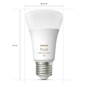 Philips Hue White&Color Ambiance LED E27 6, 5W 4db kép