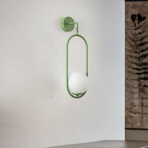 Samba fali lámpa, egylámpás, zöld/fehér kép