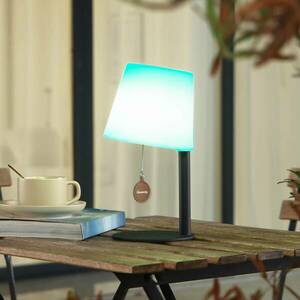 Lindby Tyrian LED-es, újratölthető asztali lámpa, hengeres kép