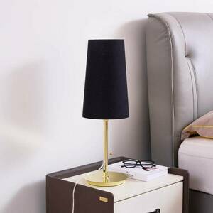 Lucande Pordis asztali lámpa, sárgaréz-fekete kép