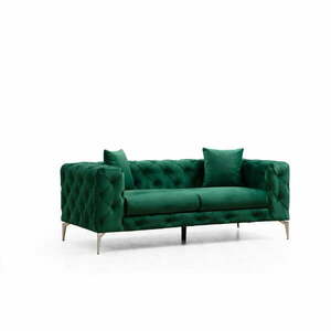 Sötétzöld bársony kanapé 197 cm Como – Artie kép