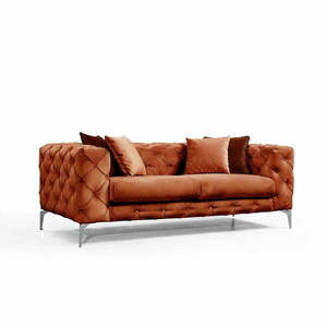 Narancssárga bársony kanapé 197 cm Como – Artie kép