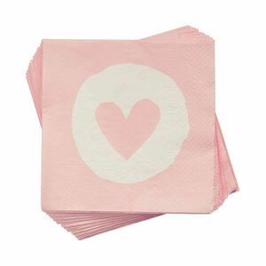 APRÈS papírszalvéta, rózsaszín szív kép