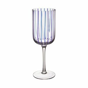 CHEERFUL boros pohár, kék csíkokkal 380ml kép