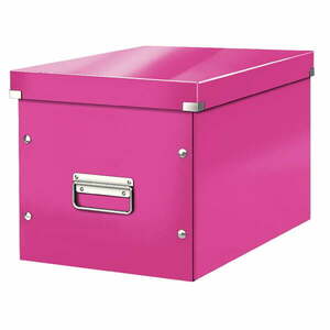 Rózsaszín fedeles karton tárolódoboz 32x36x31 cm Click&Store – Leitz kép