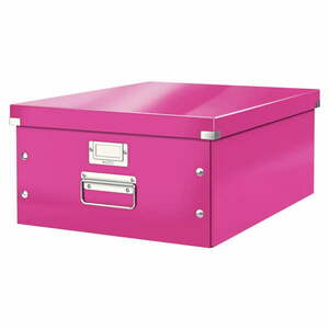 Rózsaszín fedeles karton tárolódoboz 37x48x20 cm Click&Store – Leitz kép