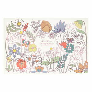 Papír tányéralátét szett 8 db-os 28x42.5 cm Butterflies & Flowers – Meri Meri kép