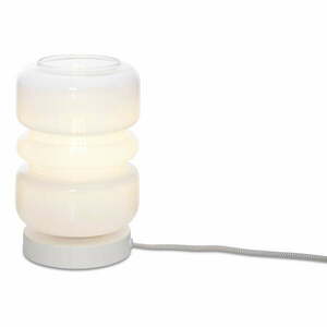 Fehér asztali lámpa üveg búrával (magasság 23 cm) Verona – it's about RoMi kép