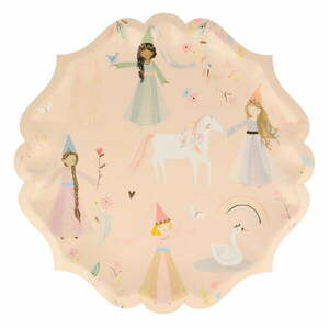 Egyszer használatos papír tányér készlet 8 db-os princess – Meri Meri kép