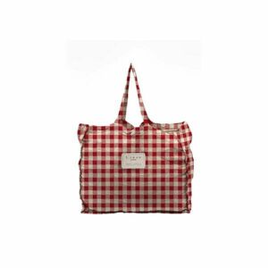 Linen Bag Red Vichy szövet táska - Really Nice Things kép