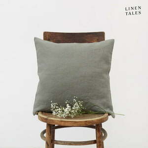 Len párnahuzat 50x50 cm Khaki – Linen Tales kép