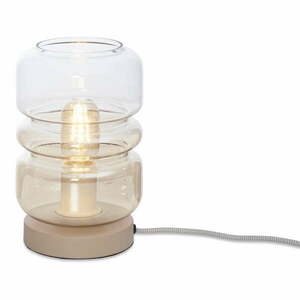 Barna asztali lámpa üveg búrával (magasság 23 cm) Verona – it's about RoMi kép