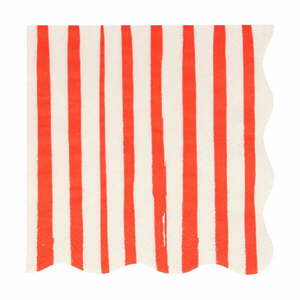 Papír szalvéta szett 16 db-os Red Stripe – Meri Meri kép