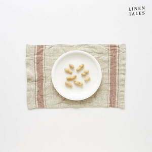 Textil tányéralátét 25x40 cm Beige Stripe Vintage – Linen Tales kép