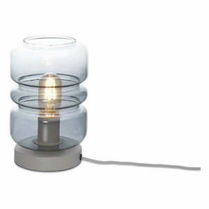 Szürke asztali lámpa üveg búrával (magasság 23 cm) Verona – it's about RoMi kép