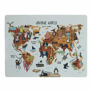 Animals Worldmap íróasztal alátét, 55 x 35 cm - Really Nice Things kép