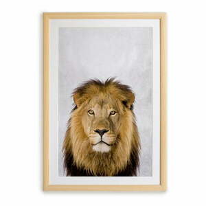 Lion keretezett falikép, 30 x 40 cm - Surdic kép