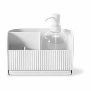 Fehér újrahasznosított műanyag mosogatóeszköz tartó Sling – Umbra kép